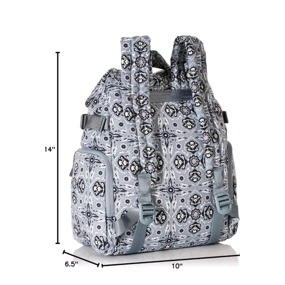 Vera Bradley Women's Cotton Utility Backpack Plaza Tile - Recycled Cotton NEW - Picture 3 of 6